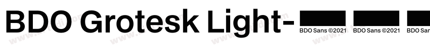 BDO Grotesk Light字体转换